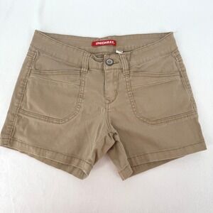 Unionbay Cargo Shorts Womens Size 3 Tan Khaki Mid Rise Utility Casual Short